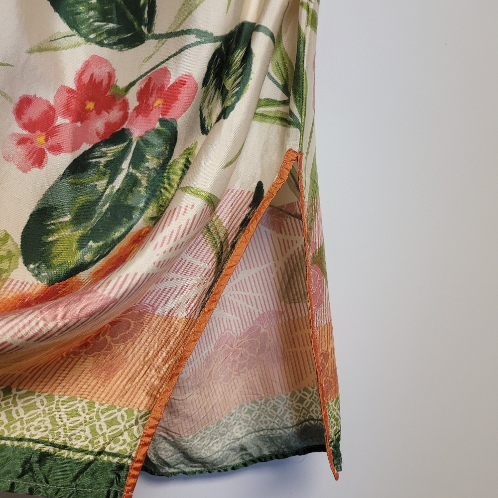 Vintage Carol Anderson Tropical Floral Maxi Skirt Size 14 (32"waist) - Picture 4 of 9
